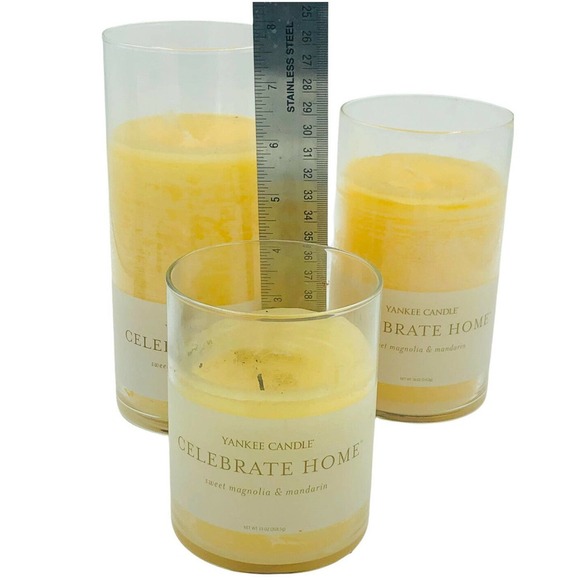 Yankee Candle CELEBRATE HOME Sweet Magnolia And Mandarin Retired Rare Set - Picture 2 of 9